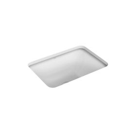 Bacha lavatorio porcelana bajo mesada rectangular blanco brillante 170mm x 355mm x 480mm