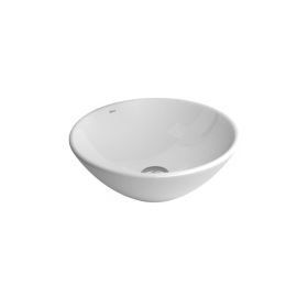 Bacha lavatorio loza bajo mesada redonda blanco brillante 170mm x 400mm x 400mm