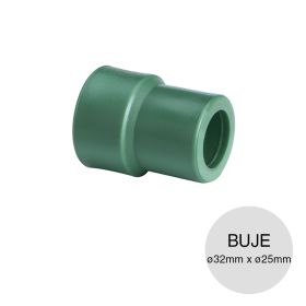 Buje reduccion agua polipropileno random thermofusion ø32mm x ø25mm