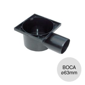 Boca desagüe balcon salida horizontal polipropileno union deslizante ø63mm