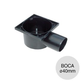 Boca desagüe ducha salida horizontal polipropileno union deslizante ø40mm