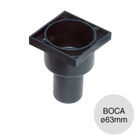 Boca desagüe balcon salida vertical polipropileno union deslizante ø63mm