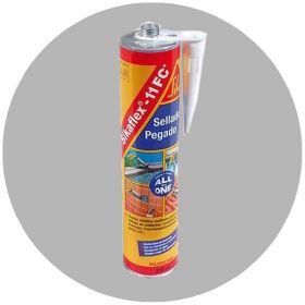 Sellador poliuretano adhesivo elastico multiuso Sikaflex-11 FC Plus secado rapido gris cartucho x 300ml