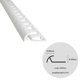 Varilla guardacanto pared PVC Plus blanco 9mm x 9mm x 2440mm