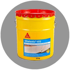 Membrana liquida impermeabilizante techos y muros 100% poliuretano Sikalastic-612 altas prestaciones gris lata x 25kg