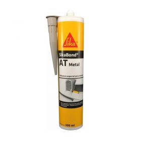 Adhesivo elastico Sikabond AT metal interior/exterior gris claro cartucho x 300ml
