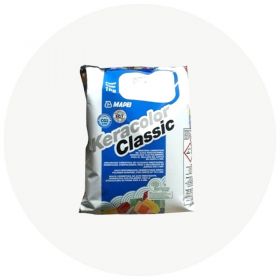 Pastina Keracolor classic ceramicos/porcellanatos/piedras juntas construccion seco hasta 6mm interior/exterior 100-blanco bolsa x 1kg