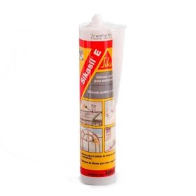 Sellador aplicaciones vidrio y construccion silicona acetica Sikasil e interior/exterior transparente cartucho x 280ml