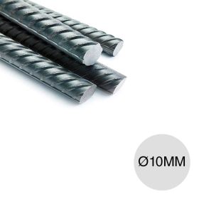 Barra hierro construccion aletado ø10mm x 12m
