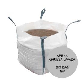 Arena gruesa construccion revoques hormigones compactacion suelos lavada bolson/big bag x 1m³