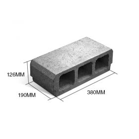 Bloque L12 hormigon losa viguetas 126mm x 190mm x 380mm