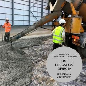 Hormigon estructural elaborado H13 descarga directa x m³