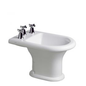 Bidet Murano 3 agujeros apto tapa blanco brillante 375mm x 390mm x 610mm