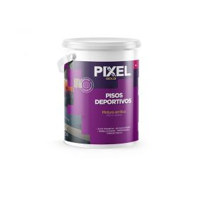 Pintura pisos deportivos acrilico PD alto transito impermeable secado rapido interior/exterior blanco balde x 4l