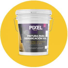 Pintura demarcacion vial acrilico PDV alta visibilidad larga duracion sin solventes amarillo mate balde x 20l