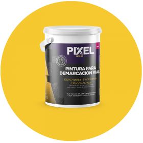 Pintura demarcacion vial acrilico PDV alta visibilidad larga duracion sin solventes amarillo mate balde x 4l