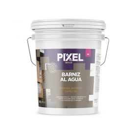 Barniz acrilico al agua BA absorbente UV alta resistencia interior/exterior transparente brillante balde x 10l