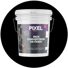 Hidroesmalte acrilico al agua HI Inox convertidor de oxido 3 en 1 negro balde x 20l