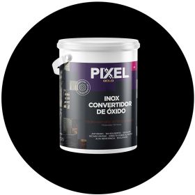 Hidroesmalte acrilico al agua HI Inox convertidor de oxido 3 en 1 negro balde x 4l