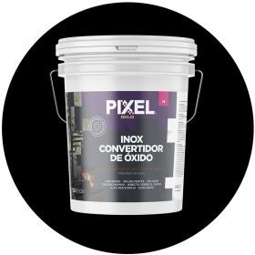 Hidroesmalte acrilico al agua HI Inox convertidor de oxido 3 en 1 negro balde x 10l