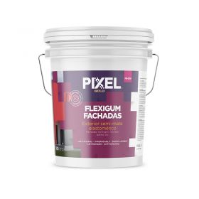 Revestimiento fachadas elastomerico Flexigum ME-500 exterior blanco semi-mate balde x 10l