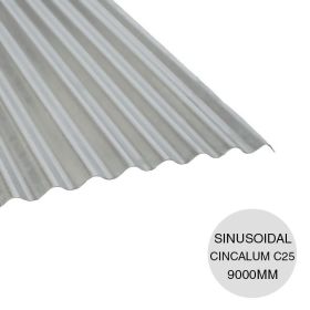 Chapa sinusoidal acanalada Cincalum cubiertas livianas C25 0.5mm x 1.1m x 9m