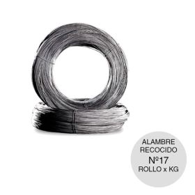 Alambre atar acero recocido calibre Nº17 x ø1.42mm rollo x kg