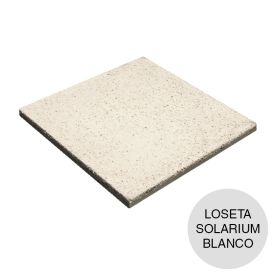 Loseta atermica cemento solarium pileta liso blanco 500mm x 500mm